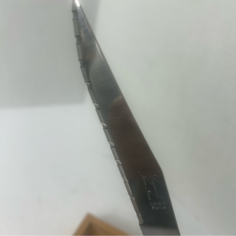 NEW Laguiole France Jean Nero Steak Knife Set 6 Resin Handle  Color 9” Chef - Picture 5 of 5